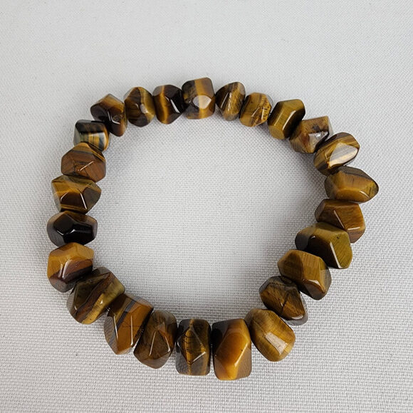 Tigers Eye Beaded Stretch Bracelet - Picture 2 of 4